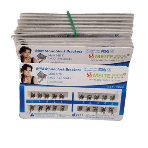 100 Packs Mini MBT 022 Slot 345 Hooks Dental Brackets Braces Mim Monoblock