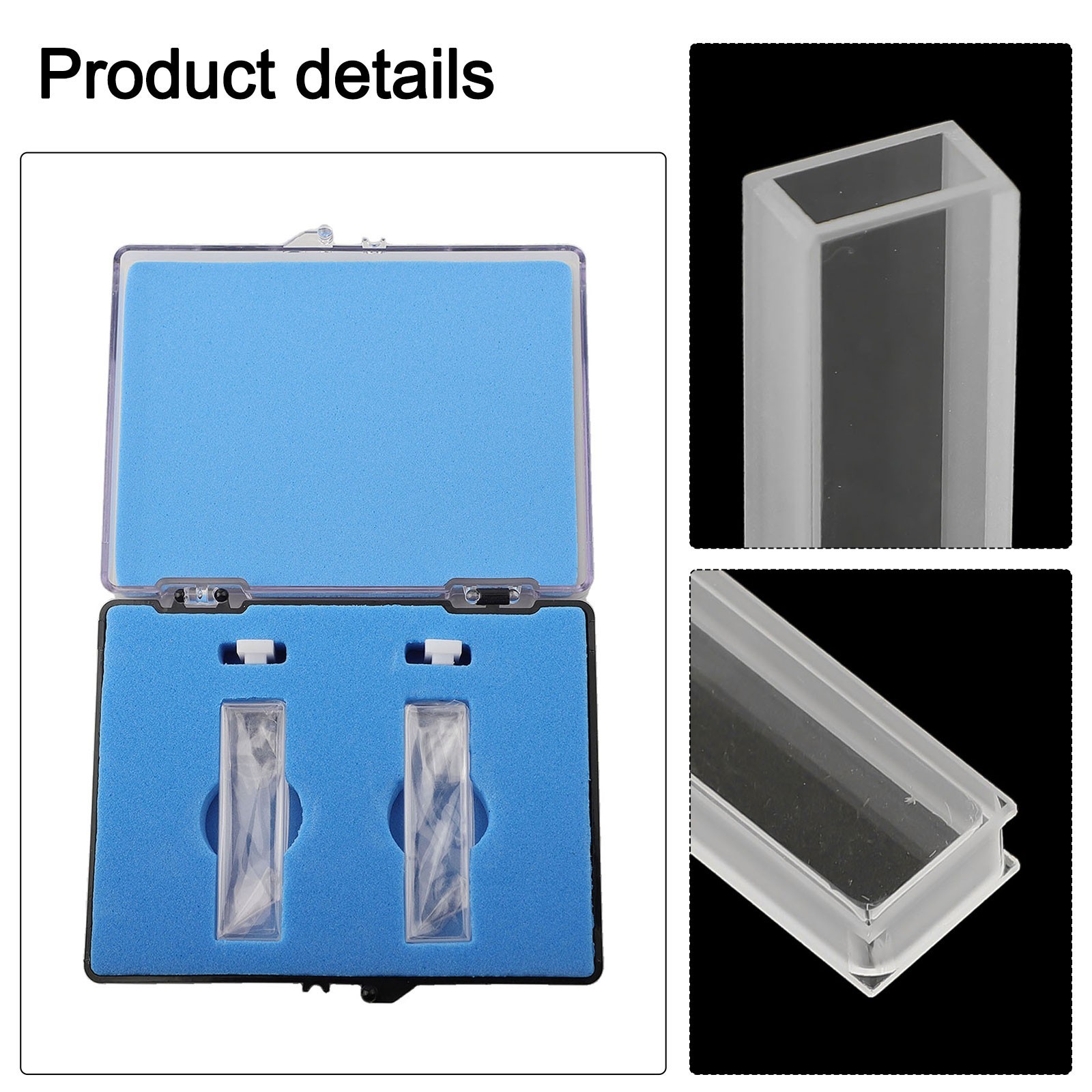 Quartz Cuvette Cuvette Workshop Laboratory 3.5ml Replacement 190-2500nm 2PCS