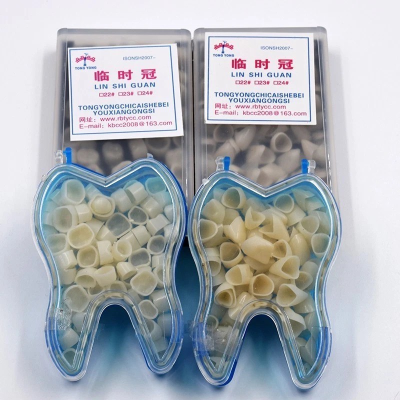 50 Pcs/Box Dental Whitening Front Temporary Crown Material Polycarbonate Tooth
