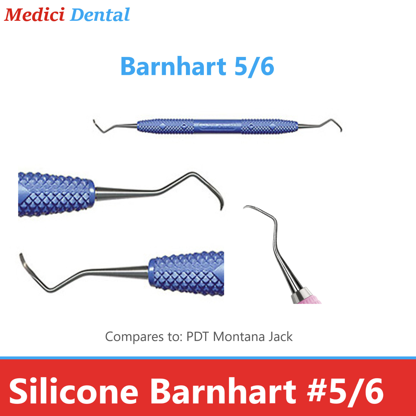 Dental Barnhart 5-6 Columbia 13-14, 4L-4R Universal Curette, Anterior Scaler