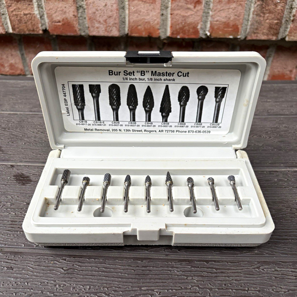 Metal Removal Bur Set “B” Master Cut Carbide Head, HP Long Straight Shank