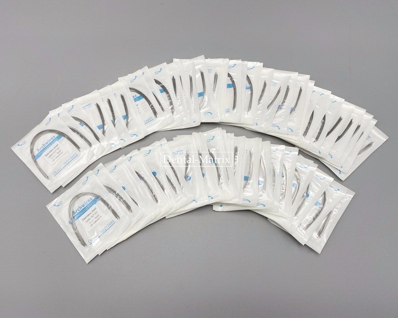 100 Pcs Dental Ortho S.S Arch Wire Round Rectangular Stainless Steel Wires Ovoid