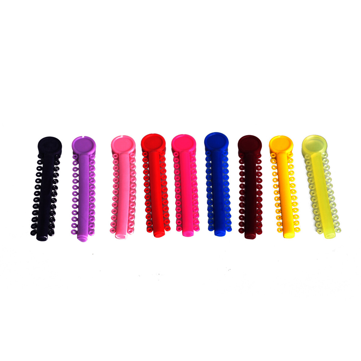 2Packs Dental Bracket Ligature Ties Orthodontic Braces Elastic Bands Mixed Color