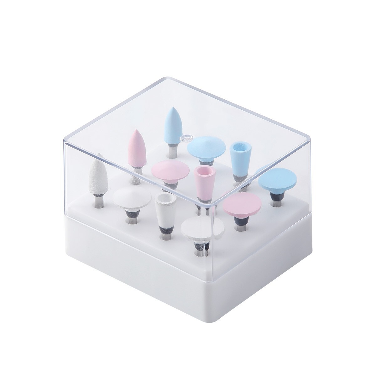 12Pcs Dental Silicone Aluminium Oxide Polishing Burs Disc Coarse/Medium/Fine RA