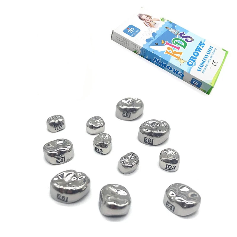48/96PCS Dental Crown Primary Molar Pediatric Crowns Kids Adult stainless steel