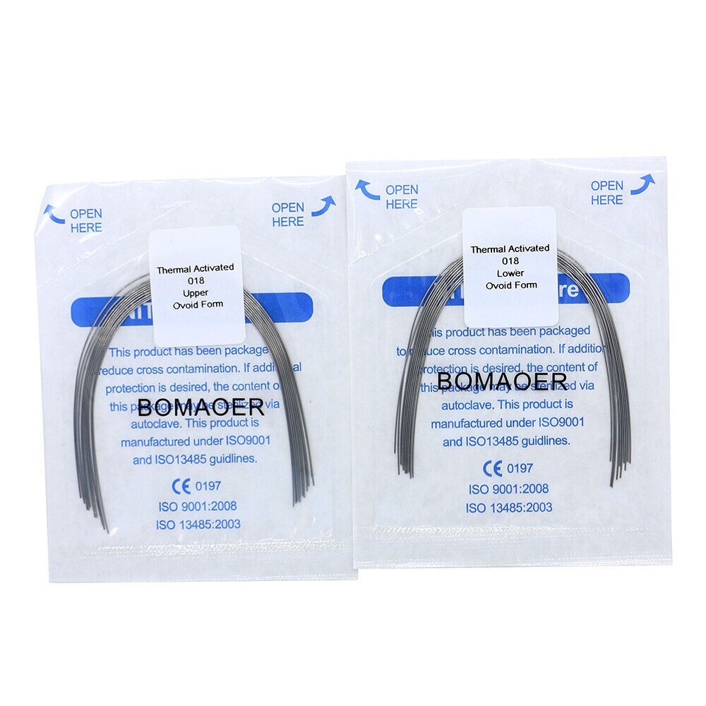5-200PACKS Dental Orthodontic Thermal Activated Round Niti Arch Wires Ovoid Form