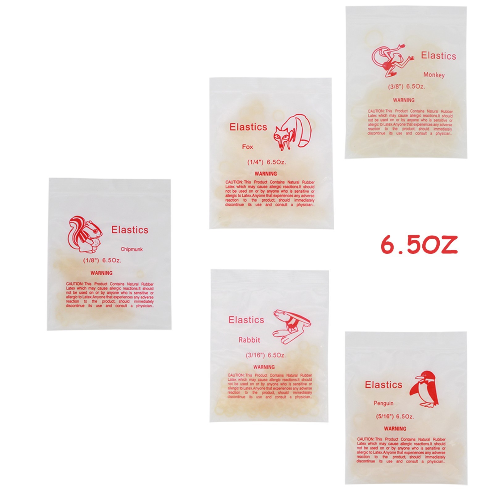 US Dental Orthodontic Elastics Rubber Bands Latex Braces 3.5OZ 5.0OZ 6.5OZ