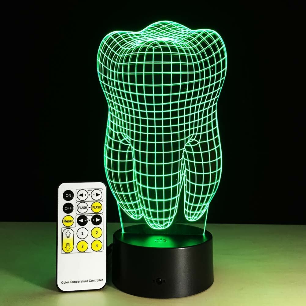 1Set Teeth Type 3D Led Lamp Dental Creative gift Colorful Tooth Gradient Light