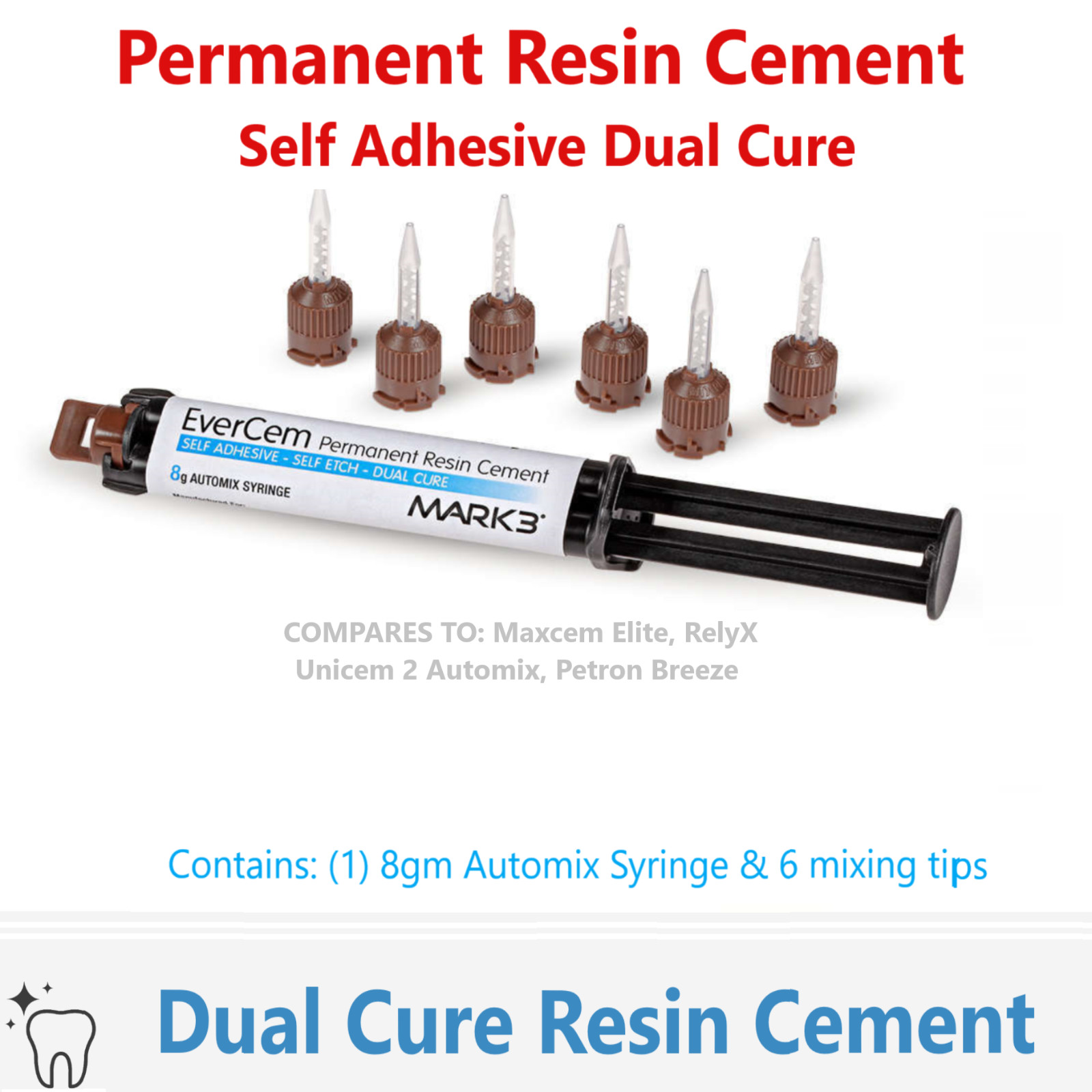 Dental Universal Resin Cement Dual Cure self-etch, self-adhesive resin cement