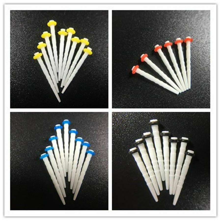 Dental Fiber Post Quartz Glass Screw Thread Straight 1.0mm-1.8mm 65% Fiber Oral
