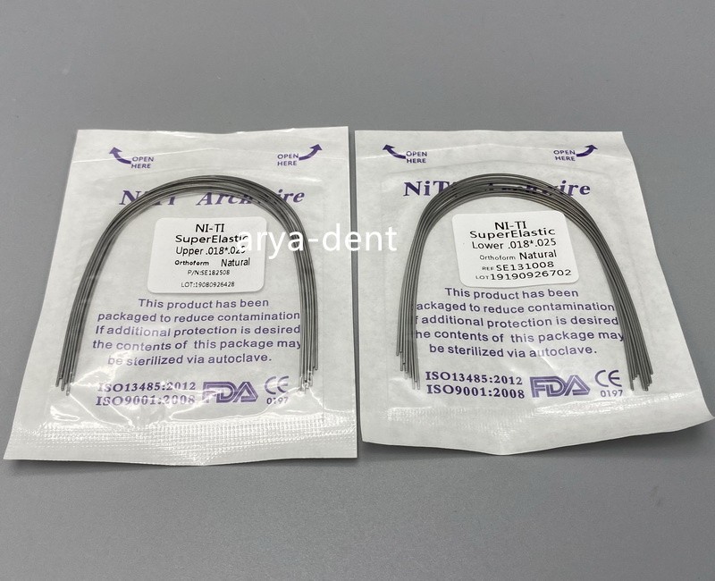 Dental Orthodontic Arch Wire Super Elastic NITI Round Rectangular Natural Form
