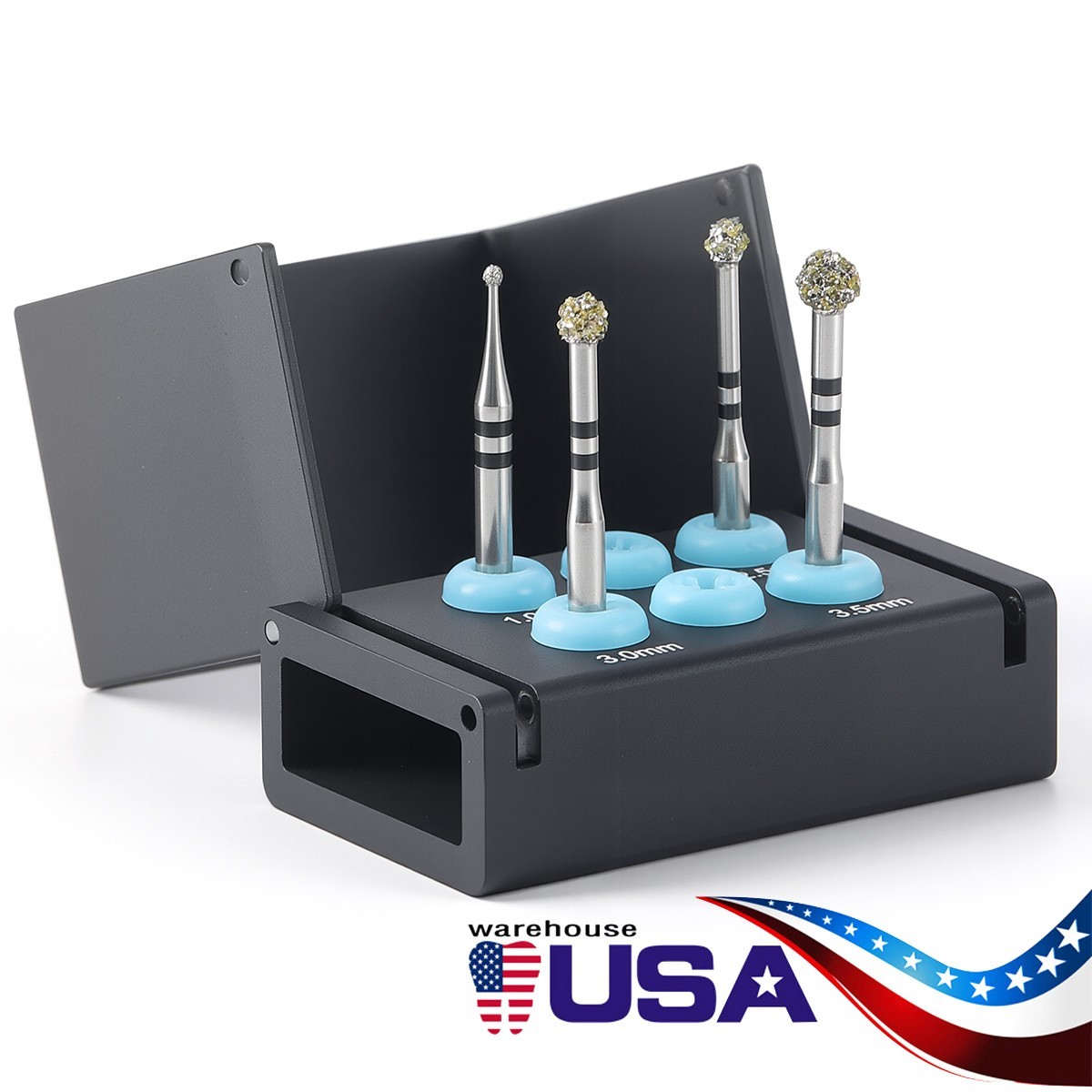 4Pcs Dental Degranulation Burs Osseous Debridement Soft Tissue Removal Diamond