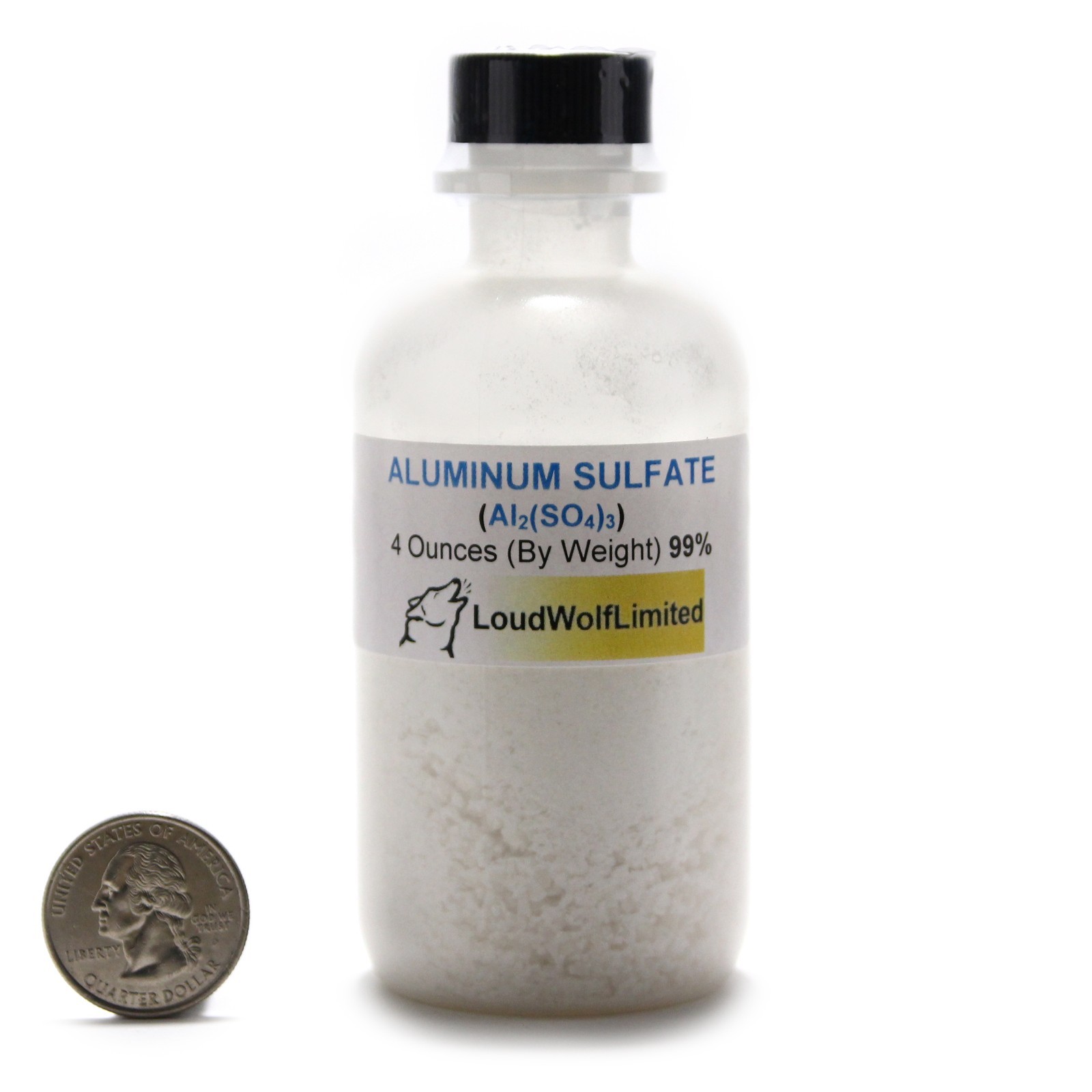Aluminum Sulfate, 4oz, Reagent Grade 99% Pure, Sturdy Bottle SHIPS SAME DAY