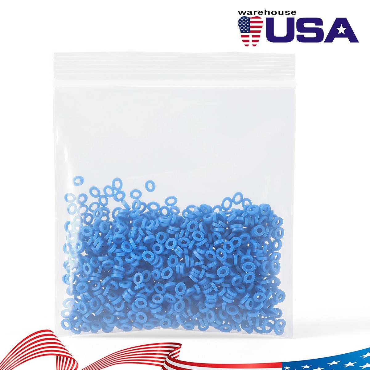 1000Pcs/Pack Dental Orthodontic Separator Blue Tie Elastic Band Force Continuous