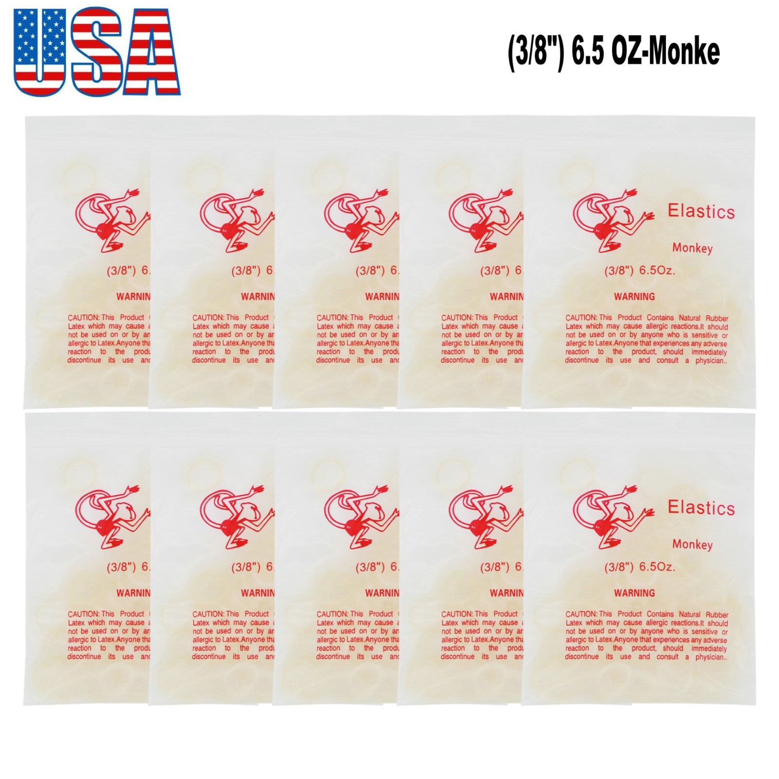 US Orthodontics Dental Elastics Rubber Bands 1/4″,1/8″,3/8″,3/16″,5/16″ 6.5 OZ