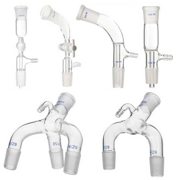 Vacuum Receiver Glass Tube w/ Standard Joints PTFE Piston Laboratory Supplies