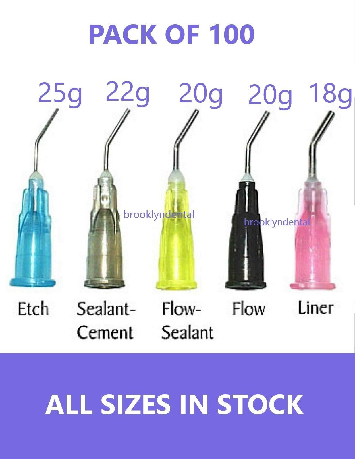 Dental Prebent tip Pre Bent Needle Tips for Etch – Sealant Pre-Bent needle tips