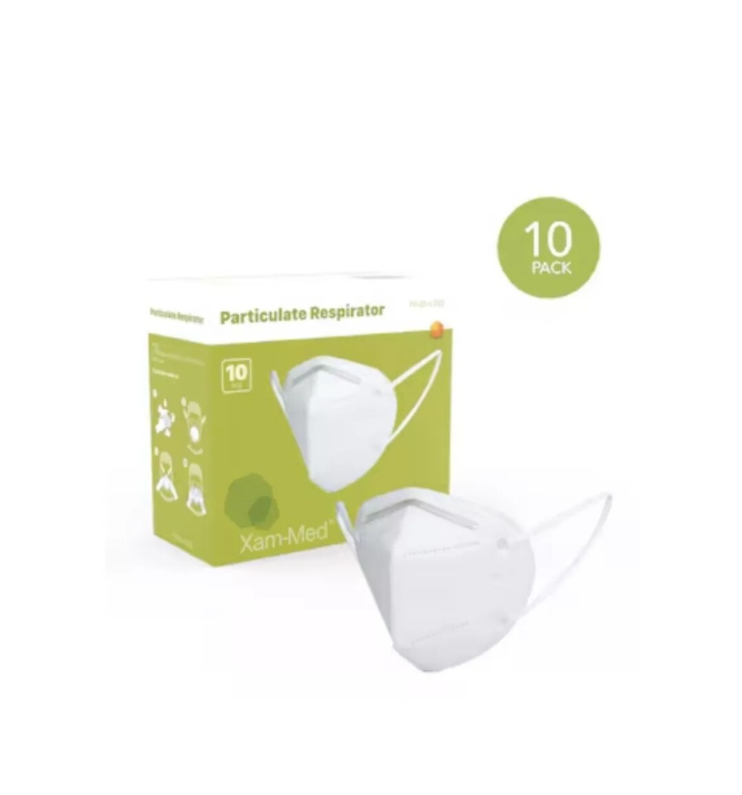 950 Total Xam-Med 10-Pack Disposable PR-95-U002- PFE≥95% Particulate Masks-95 ct