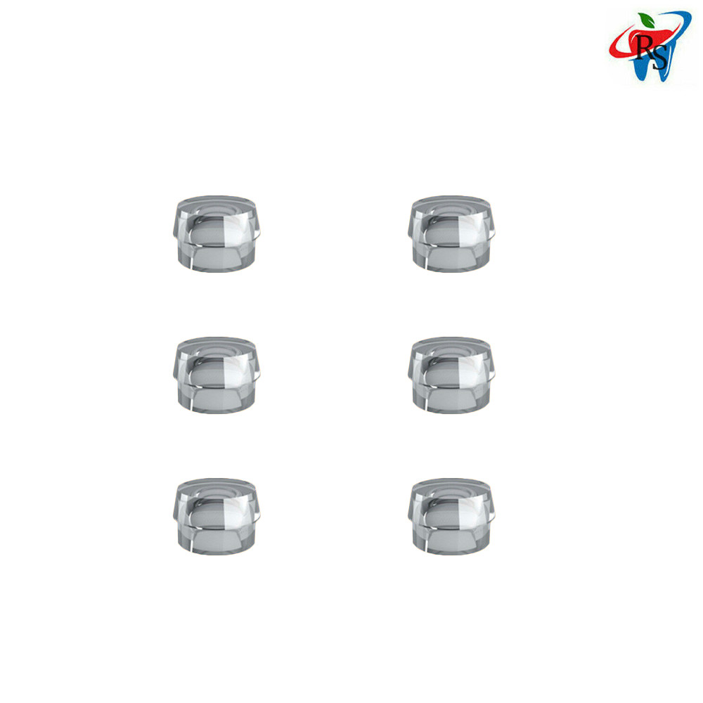 6 Dental Ball Attachment Home Use First Aid Silicone Micro Caps Ø1.8mm Clear