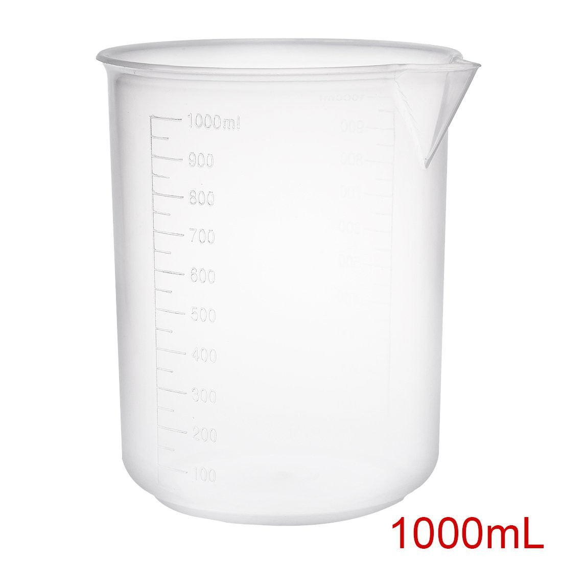 uxcell Measuring Cup 1000ml PP Plastic Graduated Beaker Transparent for Lab K…