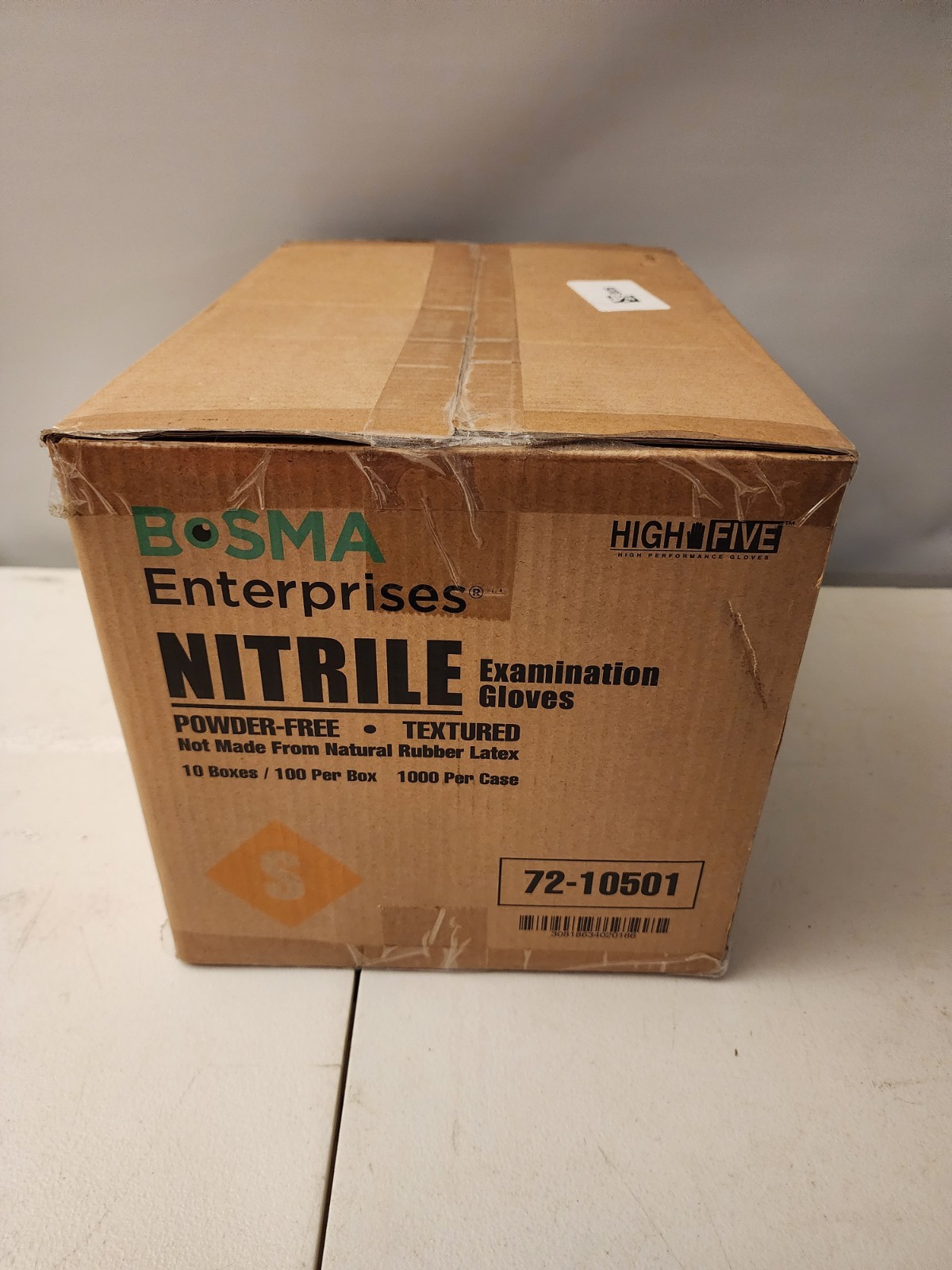 Case of High Five Nitrile Examination Gloves Size Small – Powder-Free Textured