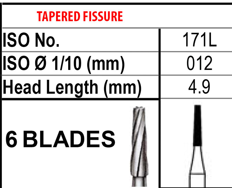 FG 171L Beavers Carbide Burs FG171L Bur #171L Friction Grip