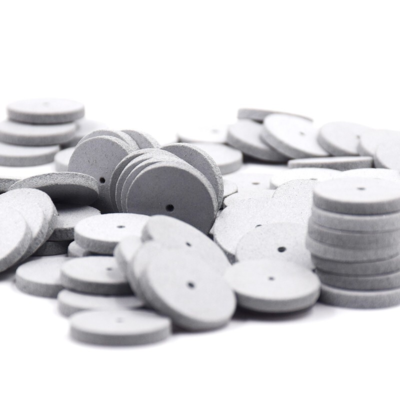 50Pc Dental White Resin Porcelain Silicone Rubber Coarse Polishing Wheels Polish