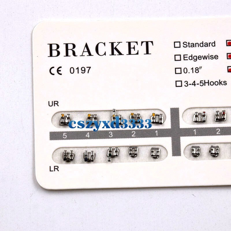 Dental Orthodontic Brackets Brace Roth/MBT/Edgewise 018/022 NO. 3/345 Hooks