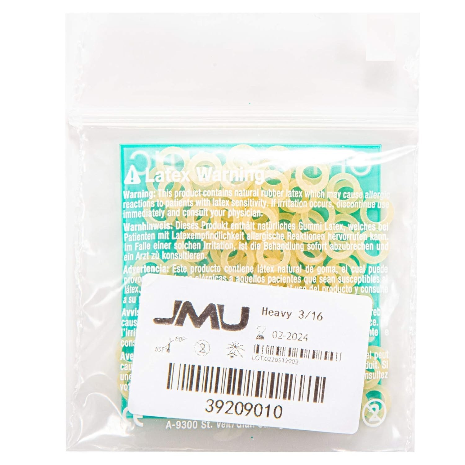Orthodontic Elastics 3/16 Heavy, 100 Pack Orthodontic Rubber Bands, Intraoral…