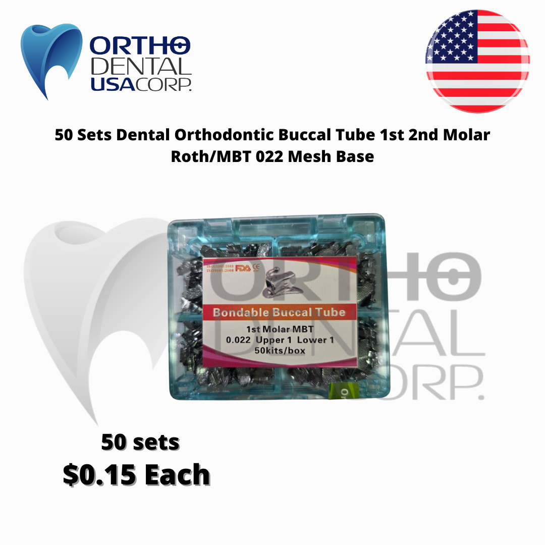 50 Sets 200 Dental Orthodontic Buccal Tube 1st 2nd Molar Roth/MBT 022′ OFFER!!