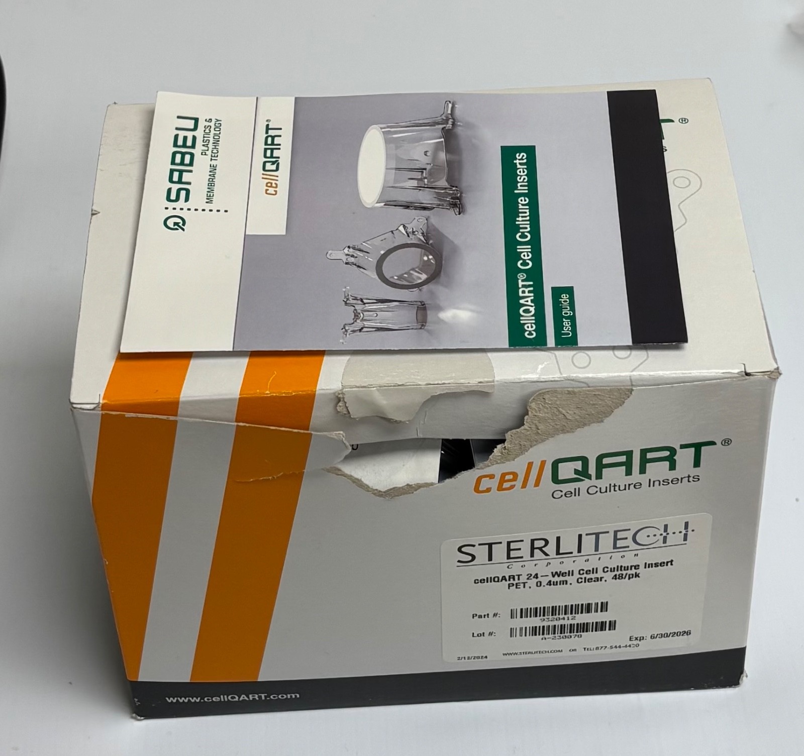 cellQART 24-Well Cell Culture Insert, 0.4um, 47/PK, Exp: 6/30/2026