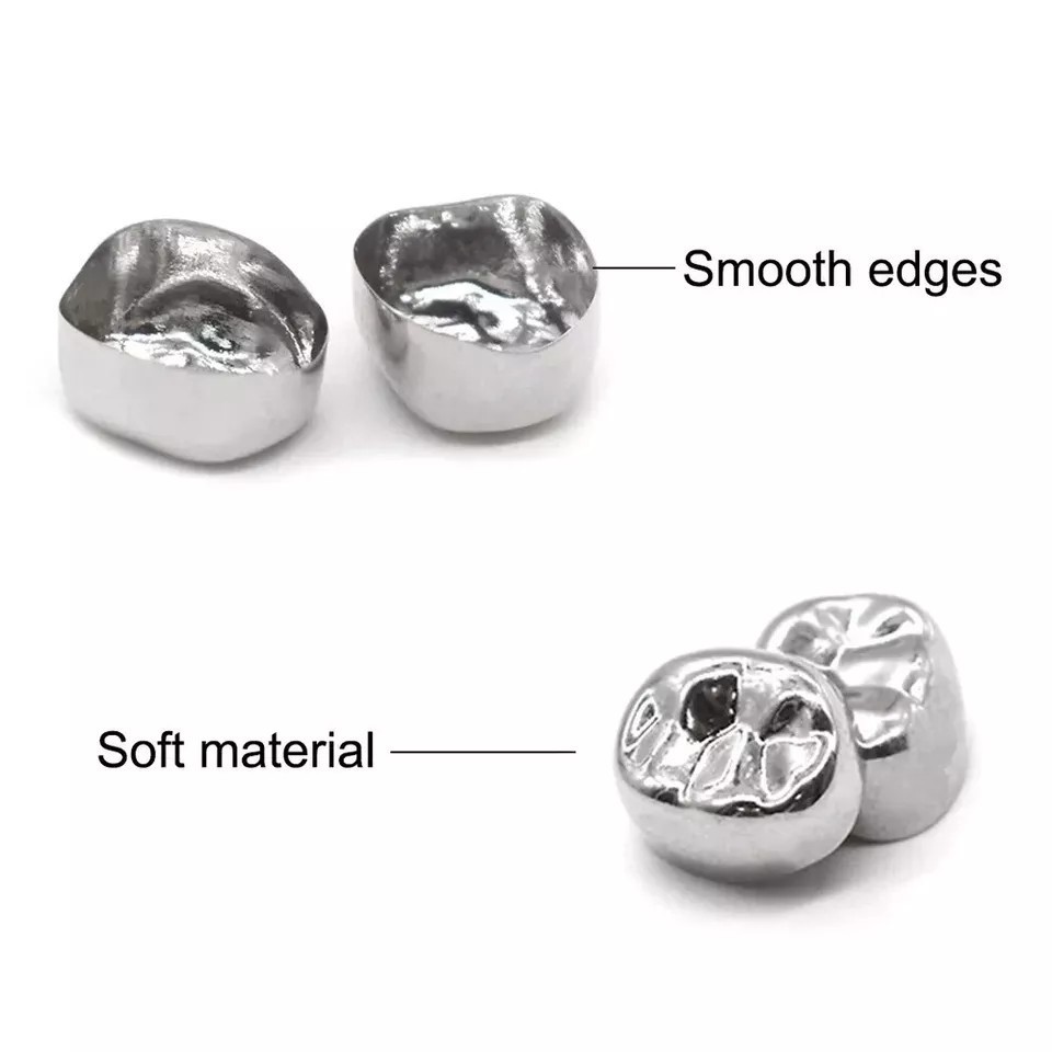 5 Pcs/Box Dental Stainless Steel Kids Primary Molar Crown Pediatric Metal Crowns