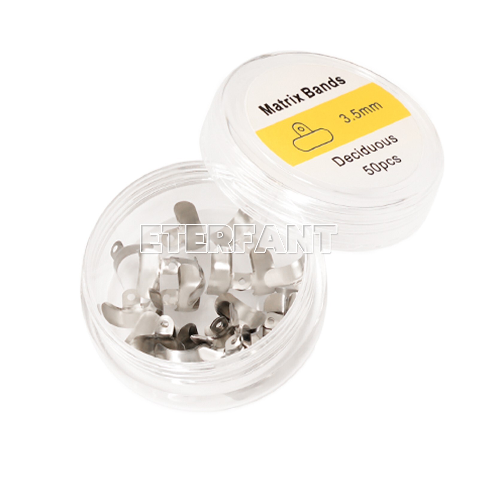 3.5-6.5mm Dental Matrix Bands Ring Sectional Matrice Clamp 50Pcs/Box
