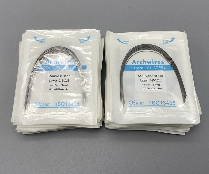 Dental S.S Orthodontic Arch Wire Stainless Steel Round Rectangular Ovoid Form