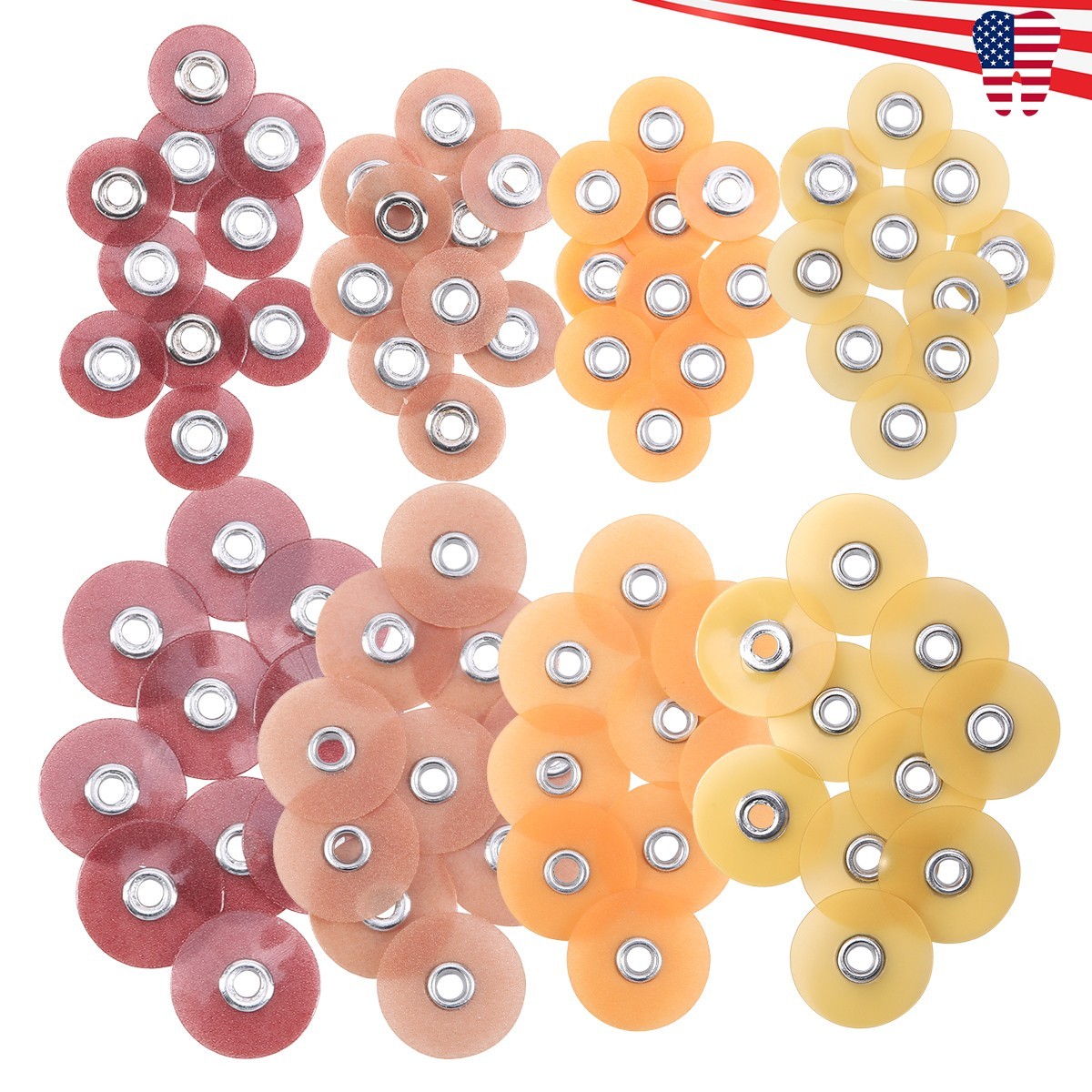 40 discs Dental Composite Finishing Polishing+RA2.35mm Mandrel 135℃ Autoclavable
