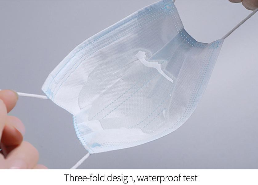 3-Layer Disposable Face Masks Non-Woven Anti-Dust Mask with Ear Loops