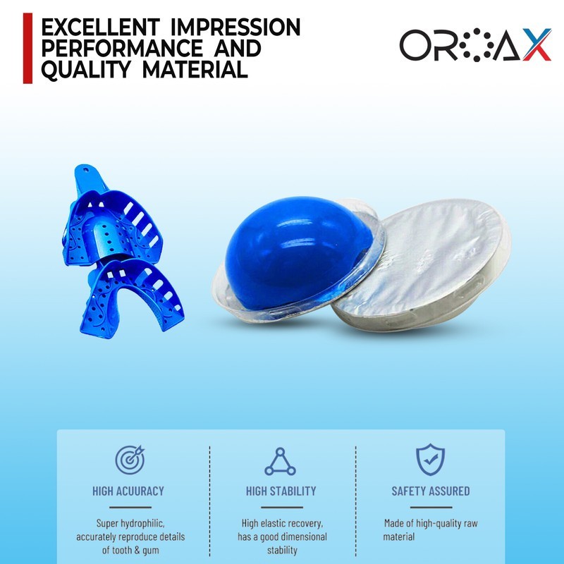 Dental Hydrophilic Impression Putty with Large Upper & Lower Trays Firm Molding