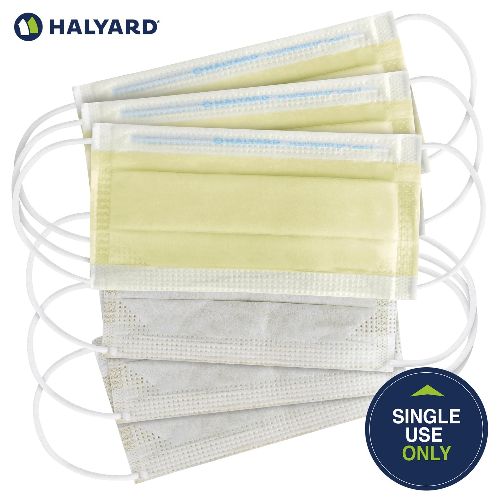 FLUIDSHIELD Level 1 Disposable Procedure Mask, With SO SOFT Lining, Yellow, 2…