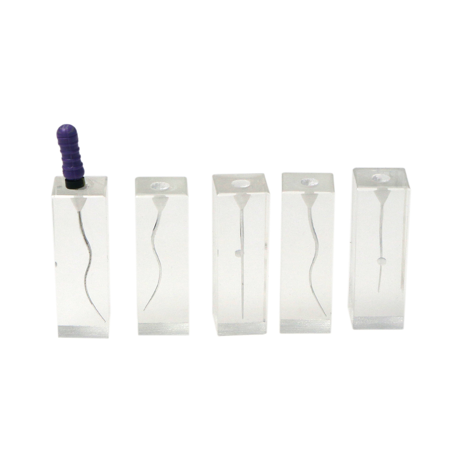10PCS Dental Endodontic Root Canal Practice Models Endo Training Block Clear