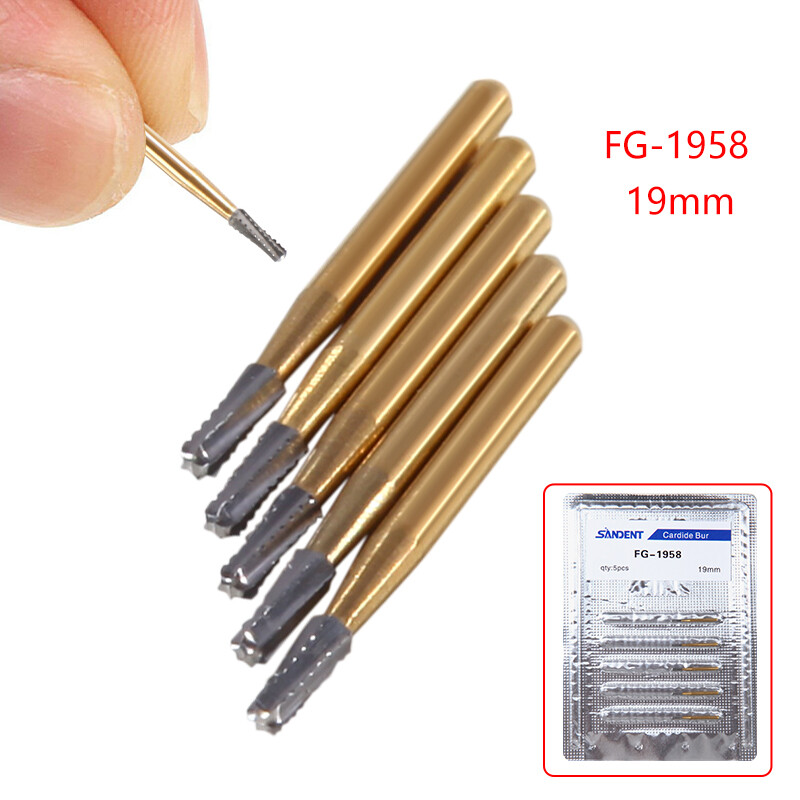 FG 1958 Dental Crown Cutter Tungsten Steel Carbide Burs Transmetal