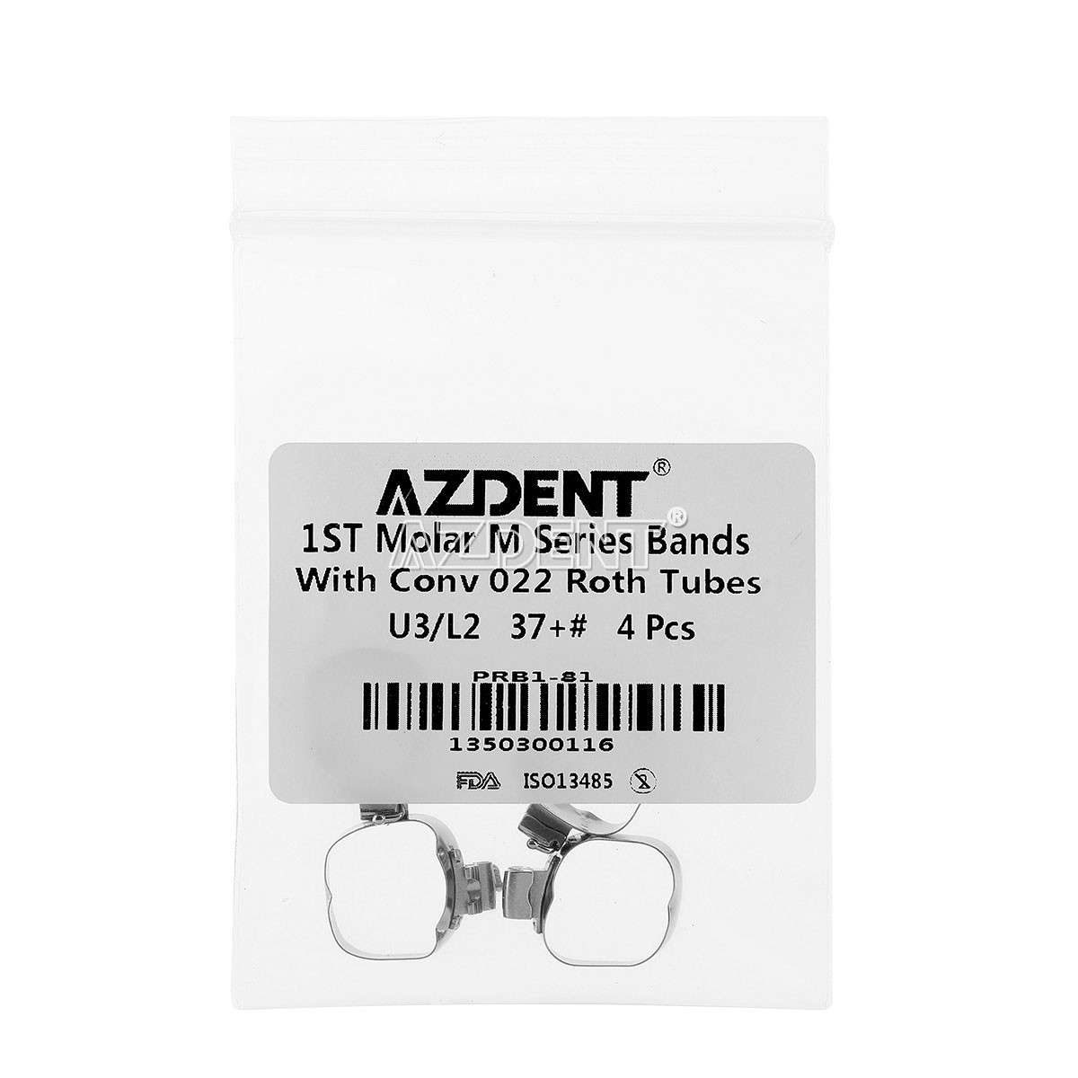 AZDENT Dental Ortho Bands Buccal Tube 1st Molar Roth.022 Prewelded 35#-40+#