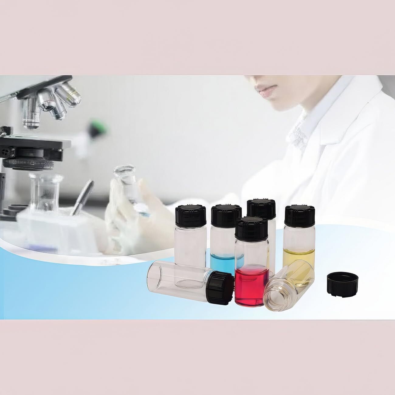 Clear Glass Vials with Screwcap Empty Vials Bottles Liquid Sampling Sample Gl…
