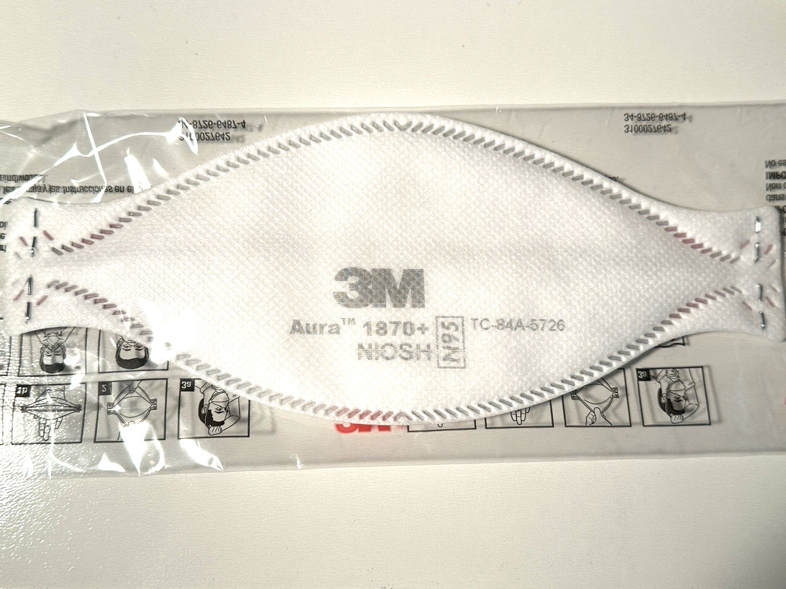 (20 MASKS) 3M Aura 1870+ Face Masks NIOSH Approved N95 Particulate Respirators