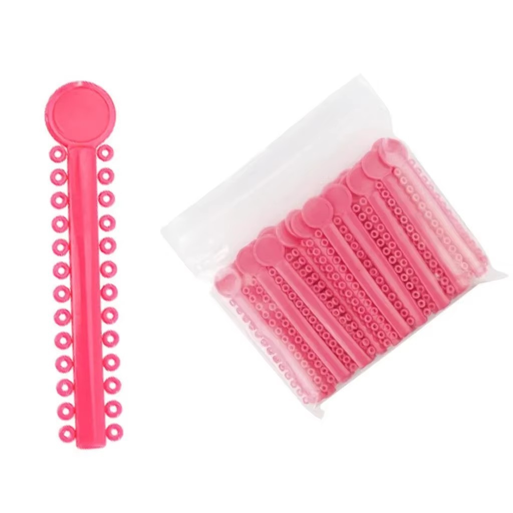 Dental Orthodontic Braces Elastic Ligature Ties Rubber Bands Single/Double Color