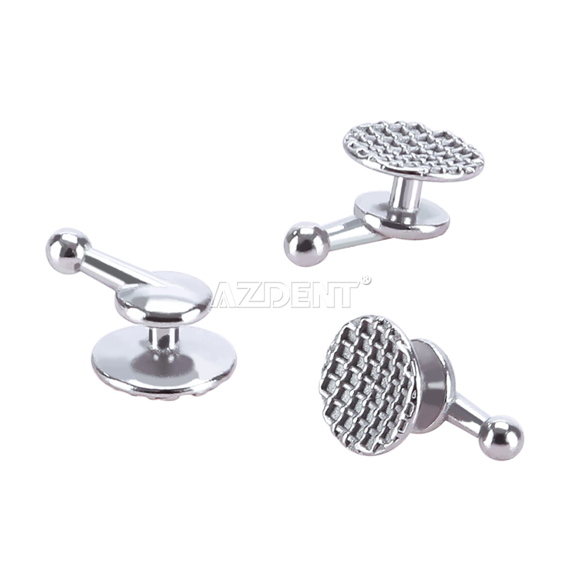 10pcs AZDENT Dental Orthodontic MIM Bondable Lingual Buttons w/ Hook Round Base