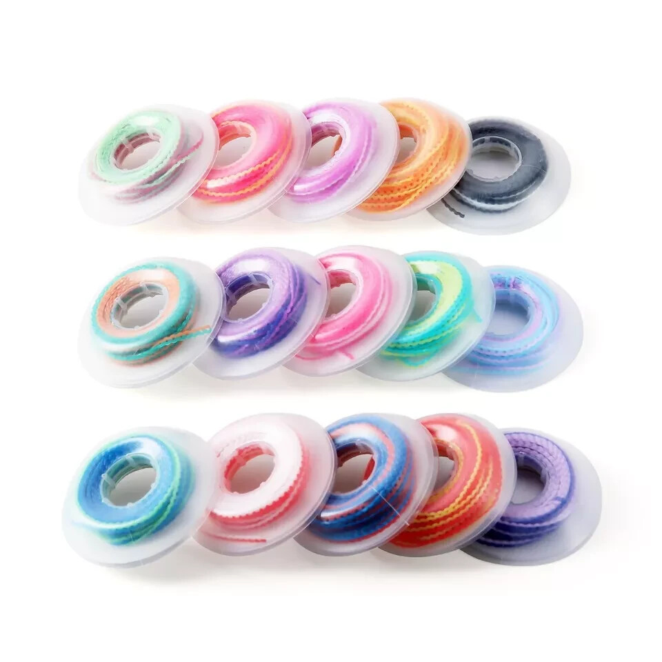 15 Color Dental Orthodontic Elastic Rubber Power Chain Double Color