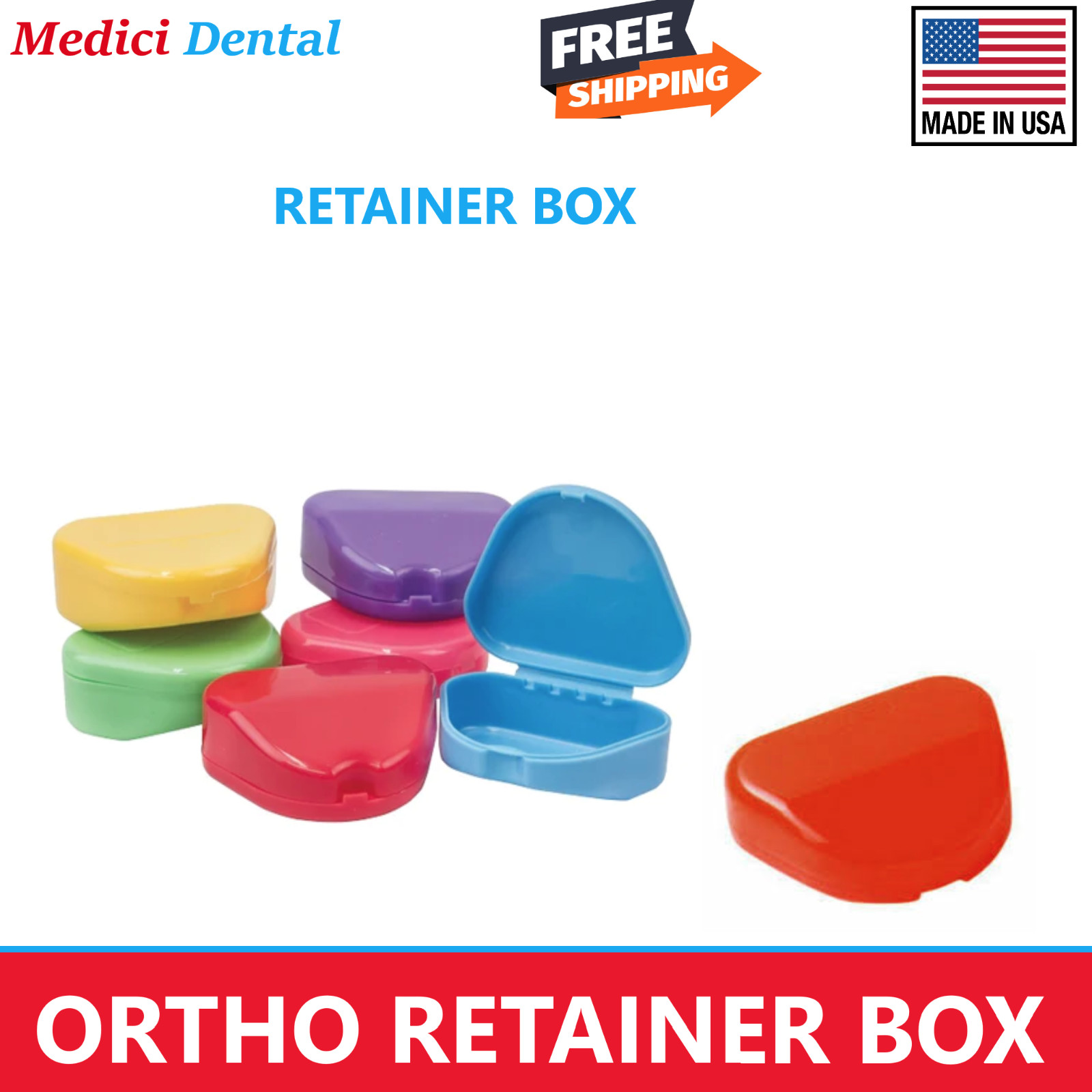 Dental Ortho Appliance Case Mini Retainer Box, 5/8″D, Pocket Size, Up to 300/Cs
