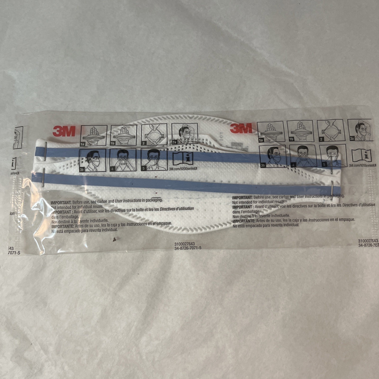 N95 Masks Lot of 50 3M Aura 9205+ NIOSH Respirator Individually Wrapped