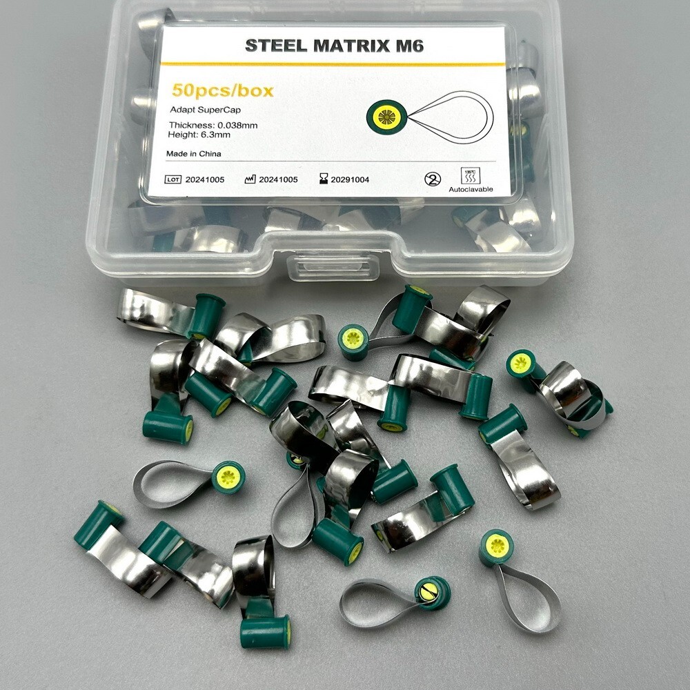 Dental Adapt SuperCap Steel Matrix M6 Matrices 50Pcs/Box Thickness 0.03/0.038mm
