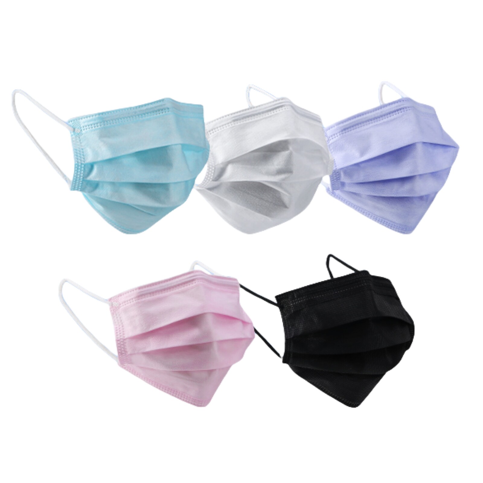 ASTM Level 1 Disposable Face Mask Medical Surgical 3 Ply Ear loop Black Masks